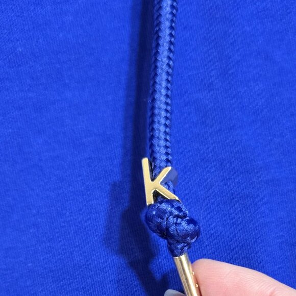 Calvin Klein NWT Blue Short Sleeve Shirt Dress CK Drawstring Comfy Stretch - Picture 5 of 9